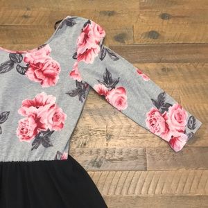 H&M Floral and black skater style dress.